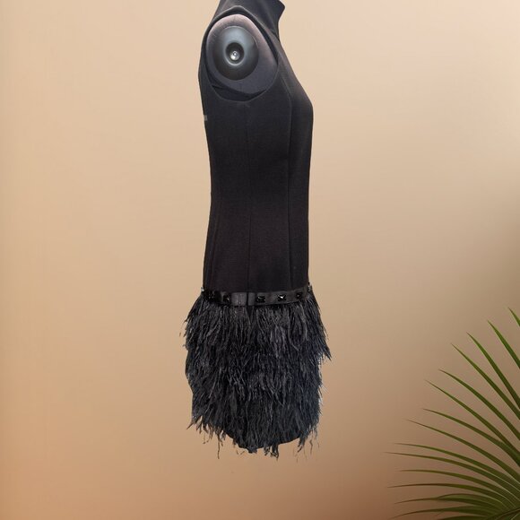 Michael Kors Black Feather Dress - Picture 2 of 5